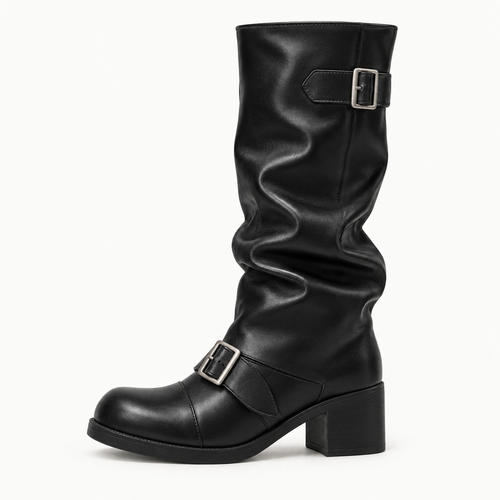 Crush Buckled Boots