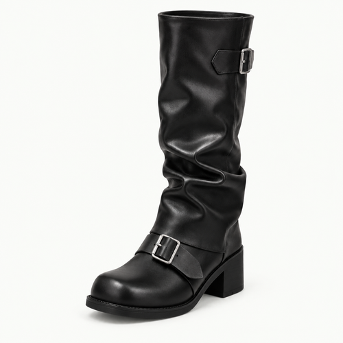 Crush Buckled Boots