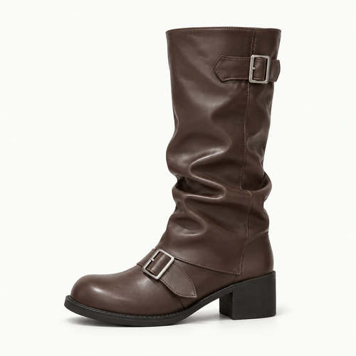 Crush Buckled Boots